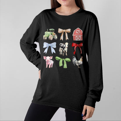 Best Farmer Life Shirt, Funny Farmer UnisexT-Shirt/Hoodie/Sweatshirt HLT00 - Cute Farm Animals Cow Pig Chicken Coquette Farmer Country T-Shirt, Men, Black, 3X-Large