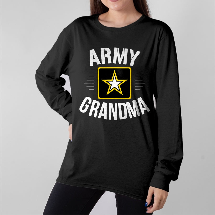 Best Grandma Shirt, Proud Grandma Unisex T-Shirt/Hoodie/Sweatshirt HLT00 - Army Grandma - T-Shirt