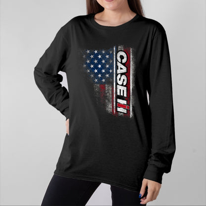 Best Farmer Life Shirt, Funny Farmer UnisexT-Shirt/Hoodie/Sweatshirt HLT00 - CASE IH - American Flag T-Shirt