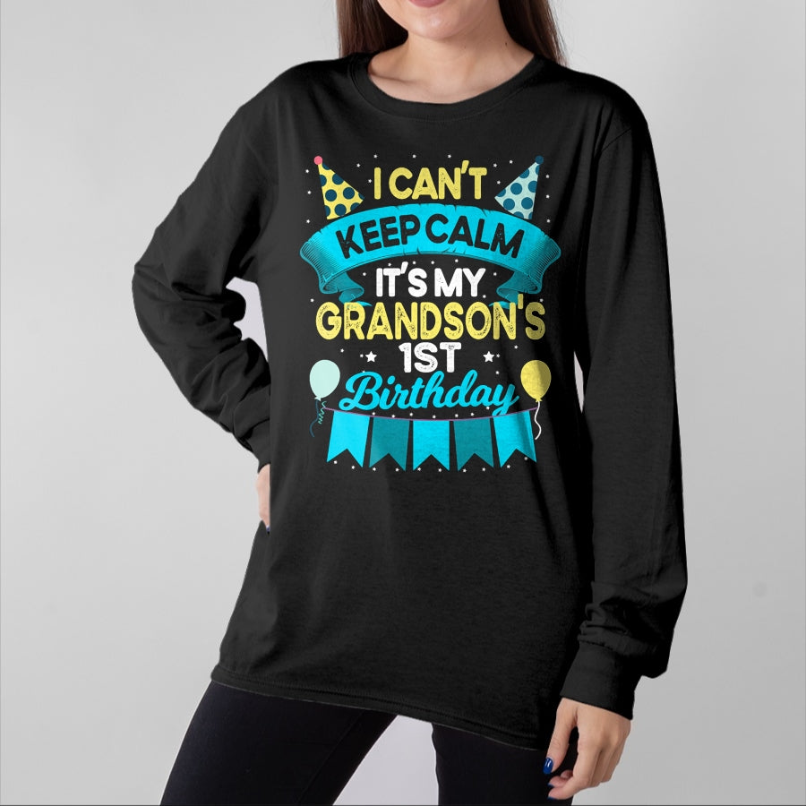 Best Grandma Shirt, Proud Grandma Unisex T-Shirt/Hoodie/Sweatshirt HLT00 - 1 Years Old Grandson Gift It's My Grandson 1st Birthday T-Shirt