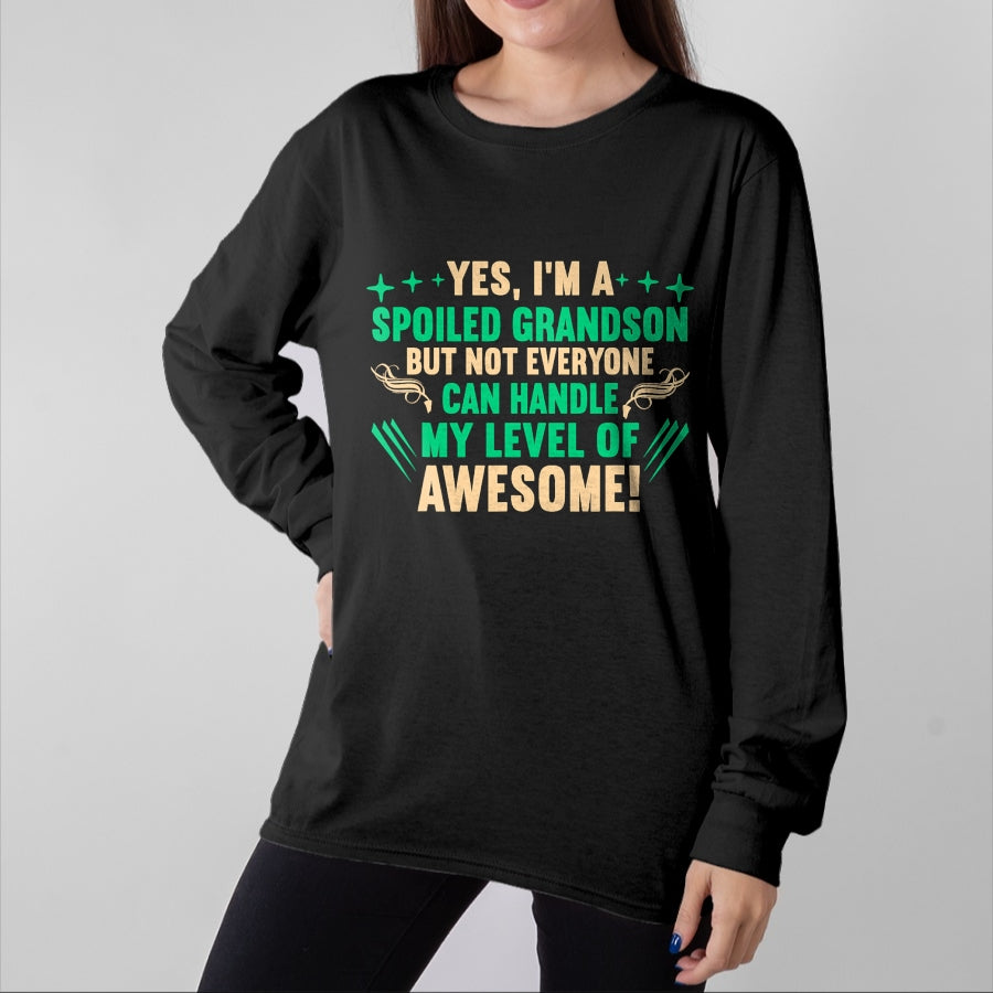 Best Grandma Shirt, Proud Grandma Unisex T-Shirt/Hoodie/Sweatshirt HLT00 - Favorite Funny Grandparents Grandma Spoiled Grandson T-Shirt
