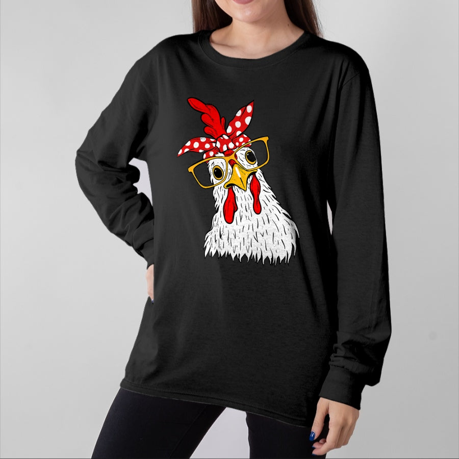 Best Farmer Life Shirt, Funny Farmer UnisexT-Shirt/Hoodie/Sweatshirt HLT00 - Chicken Bandana Girl - Poultry Owner Rancher Farmer Backyard T-Shirt