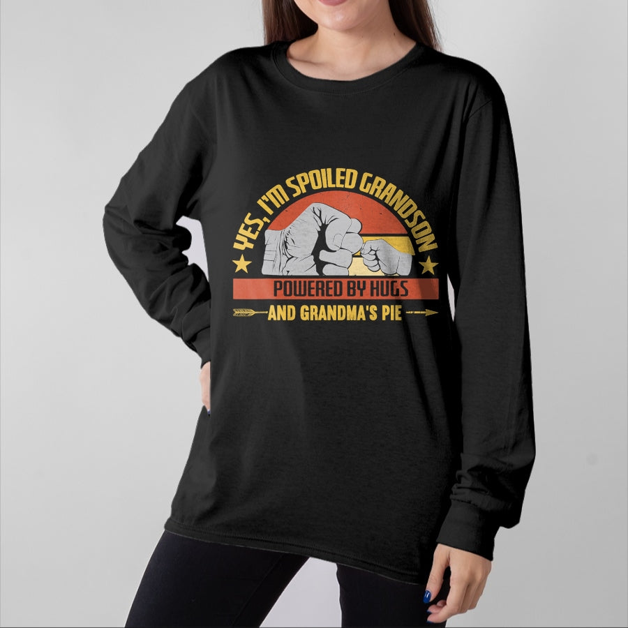 Best Grandma Shirt, Proud Grandma Unisex T-Shirt/Hoodie/Sweatshirt HLT00 - Funny Grandma Spoiled Grandson Grandparents T-Shirt