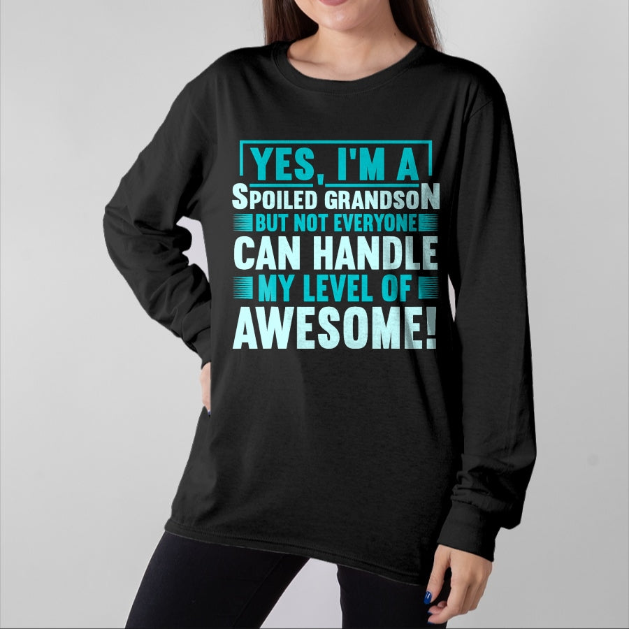 Best Grandma Shirt, Proud Grandma Unisex T-Shirt/Hoodie/Sweatshirt HLT00 - Grandma Spoiled Grandson Grandparents T-Shirt