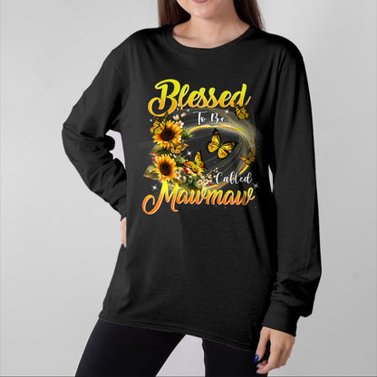 Best Grandma Shirt, Proud Grandma Unisex T-Shirt/Hoodie/Sweatshirt HLT00 - Blessed to be called Mawmaw Shirt Sunflower Lovers Grandma T-Shirt