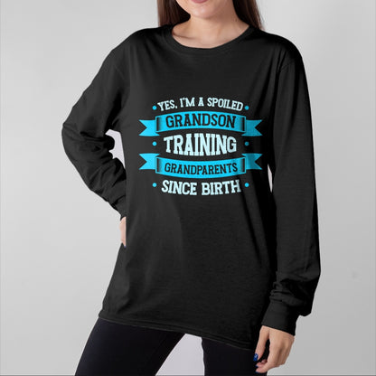 Best Grandma Shirt, Proud Grandma Unisex T-Shirt/Hoodie/Sweatshirt HLT00 - Favorite Spoiled Grandson T-Shirt (1)