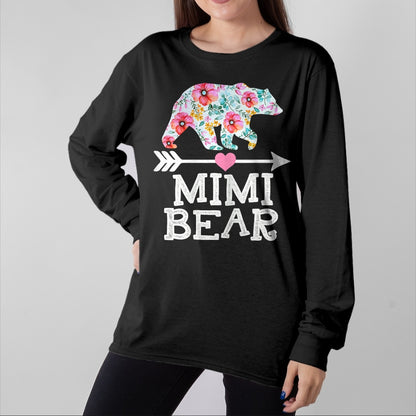 Best Grandma Shirt, Proud Grandma Unisex T-Shirt/Hoodie/Sweatshirt HLT00 - Mimi Bear Mom Grandma Floral Happy Mother's Day tee T-Shirt
