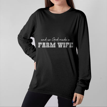 Best Farmer Life Shirt, Funny Farmer UnisexT-Shirt/Hoodie/Sweatshirt HLT00 - and So God Made A Farm Wife Women Girl Funny Farmer T-Shirt (1)