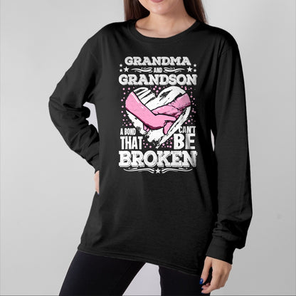 Best Grandma Shirt, Proud Grandma Unisex T-Shirt/Hoodie/Sweatshirt HLT00 - Nana Gift Grandma and Grandson a Bond That Can't be Broken T-Shirt