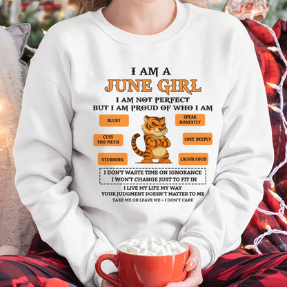"I AM A JUNE GIRL" - Birthday Gift For June Girls - FMA LUNA06 (SKU26T-01-62-06)