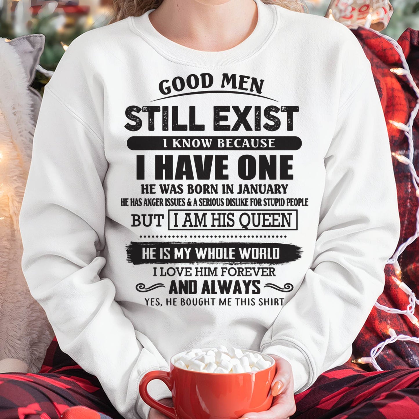 January - Good Men Still Exist - Perfect Gift For Girlfriend, Wife From Husband - LUNA01 (SKU07-166-01)