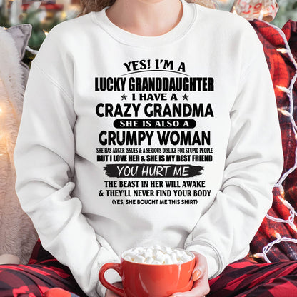 LUCKY GRANDDAUGHTER OF CRAZY GRANDMA - PERFECT GIFT FROM GRANDMA - LUNA00 (SKU12-146-00)