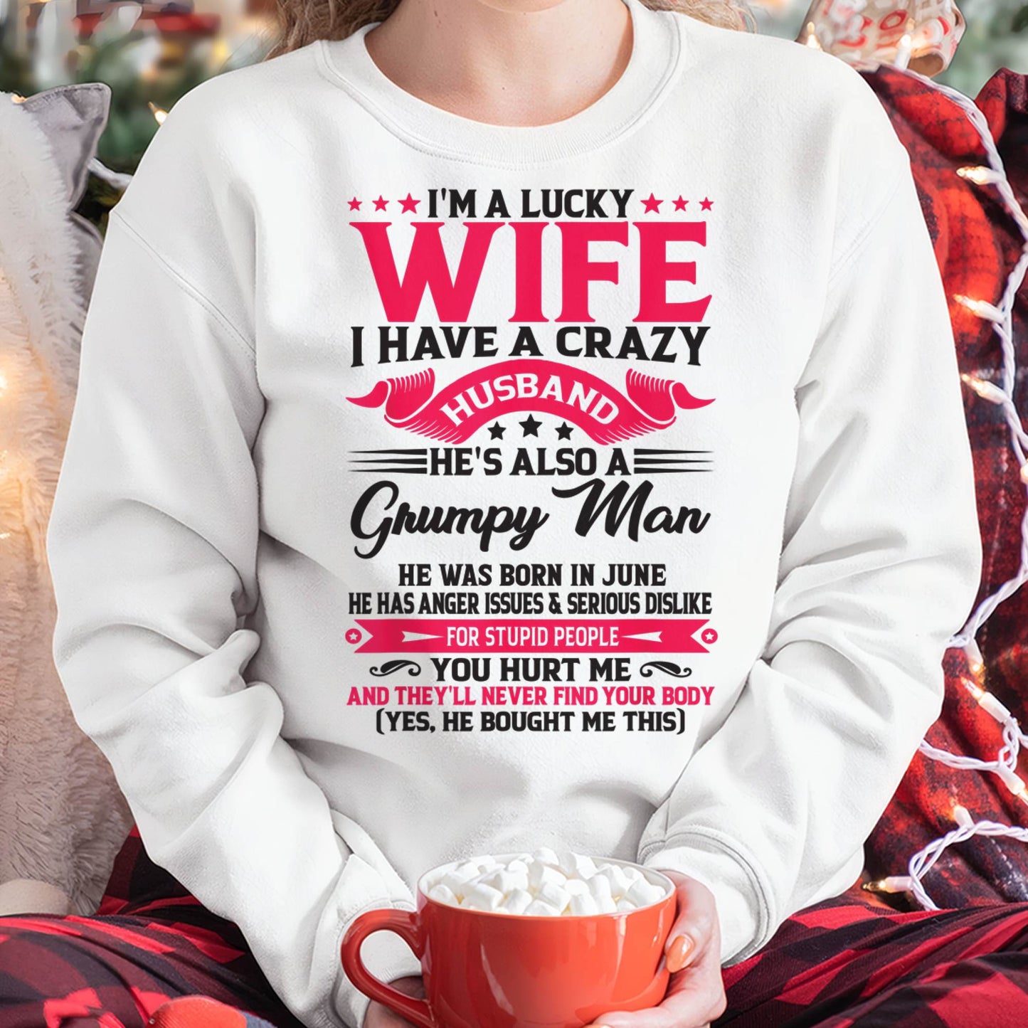 JUNE - TO MY WIFE - I'M A LUCKY WIFE - GIFT FROM HUSBAND - LUNA06 (SKU10-136-06)
