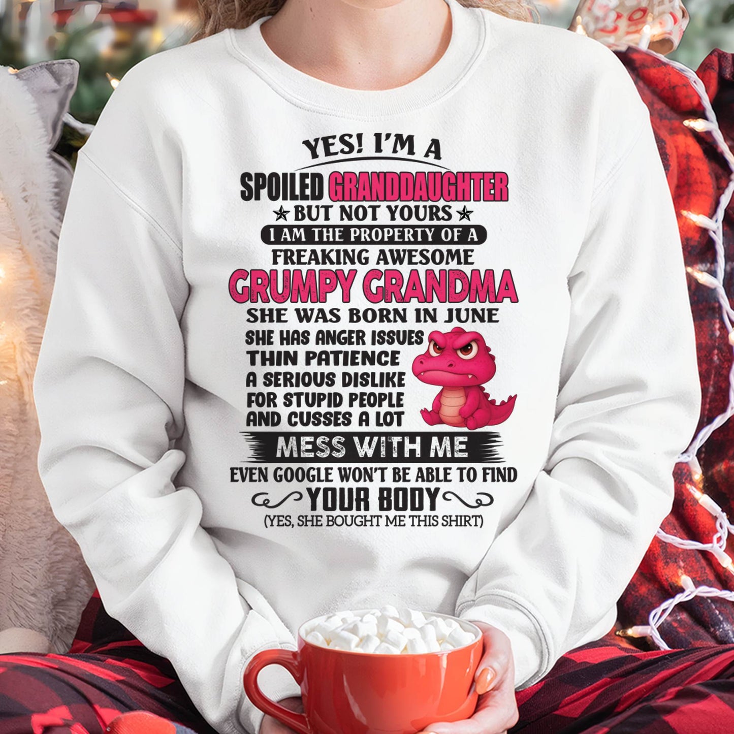 JUNE - YES, I'M A SPOILED GRANDDAUGHTER - GIFT FROM GRANDMA - LUNA06 (SKU09-96-06)