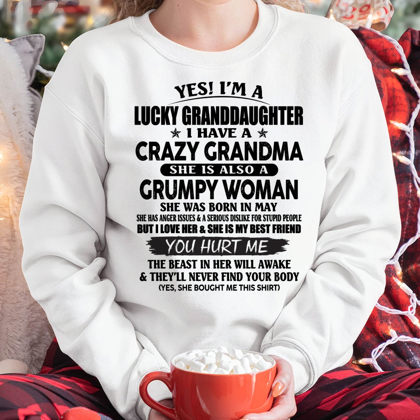 MAY - LUCKY GRANDDAUGHTER OF CRAZY GRANDMA - PERFECT GIFT FROM GRANDMA - LUNA05 (SKU12-146-05)