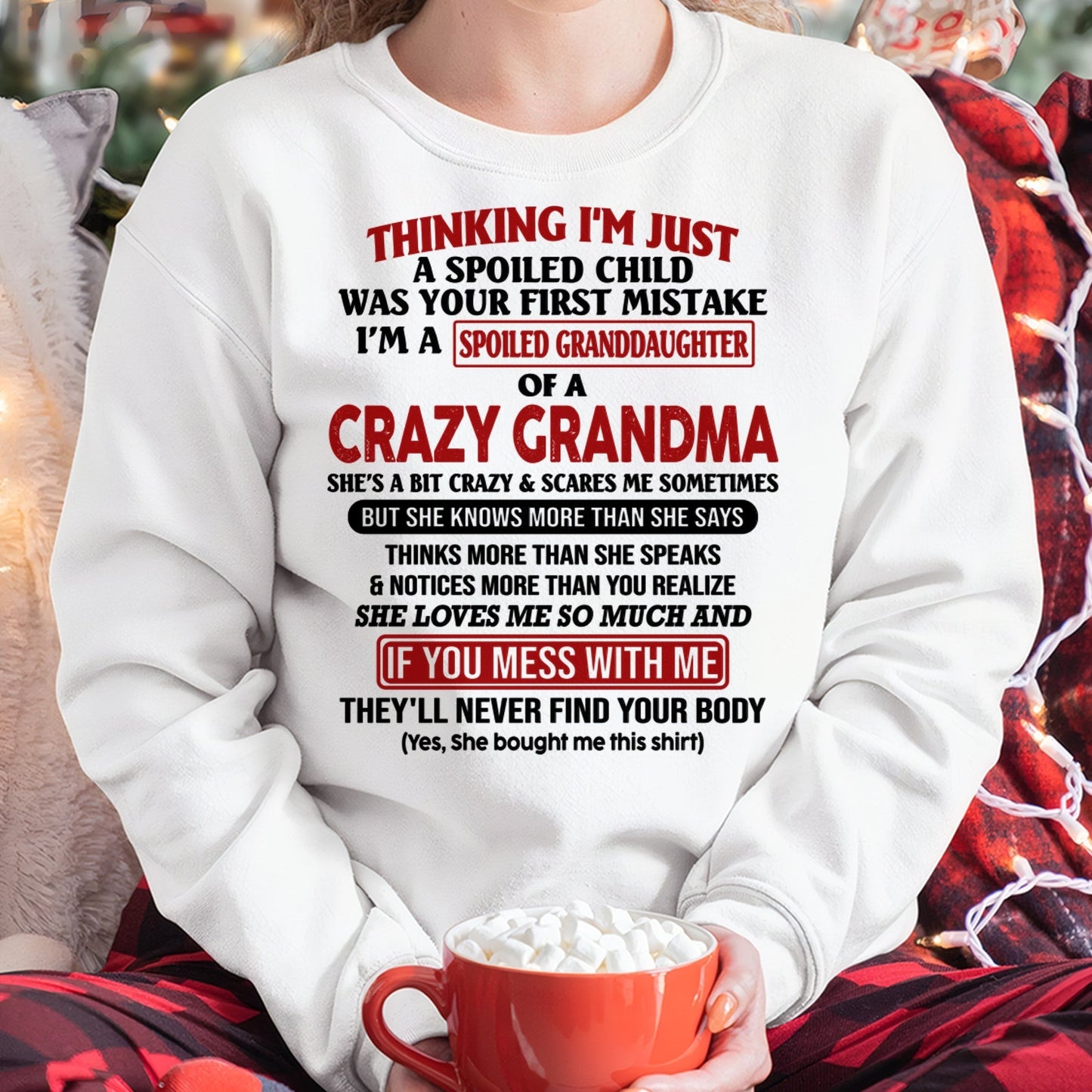 I'M A SPOILED GRANDDAUGHTER OF A CRAZY GRANDMA - From Grandma - LUNA00 (SKU-GMD1-NTT00)
