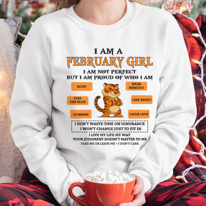 "I AM A FEBRUARY GIRL" - Birthday Gift For February Girls - FMA LUNA02 (SKU26T-01-62-02)