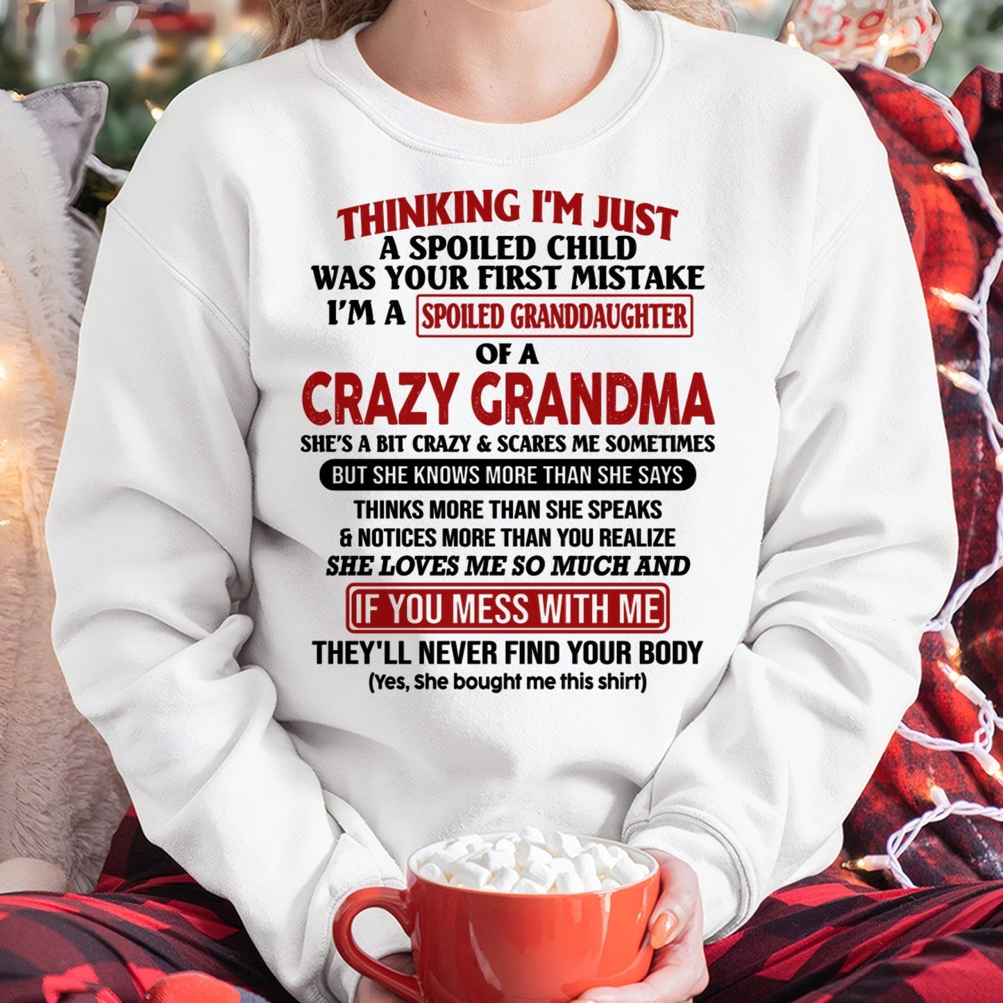 I'M A SPOILED GRANDDAUGHTER OF A CRAZY GRANDMA - From Grandma - LUNA00 (SKU-GMD1-NTT00)