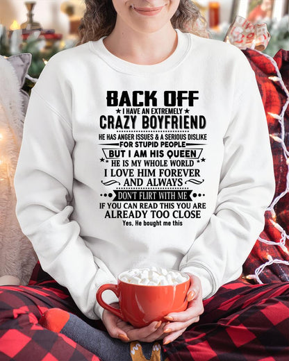 Back Off I Have An Extremely Crazy Boyfriend - - Gift For Wife From Husband - LUNA00 (SKUT-BACKOFF-00)