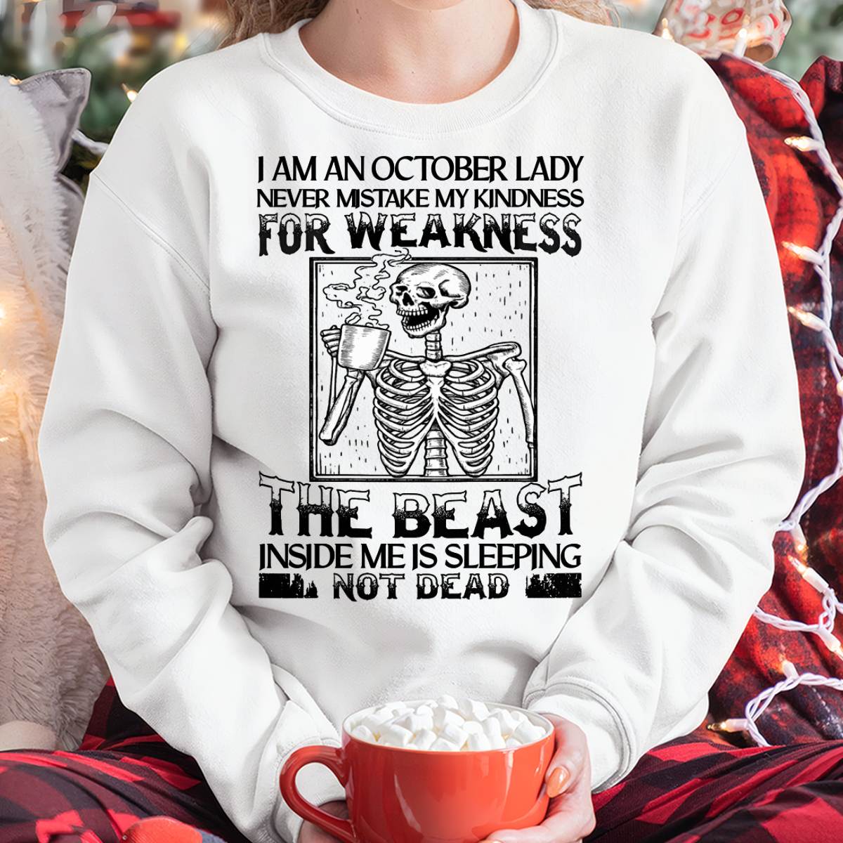 OCTOBER SHIRT, THE BEAST INSIDE ME IS SLEEPING NOT DEAD - FMA LUNA10 (SKU2604-158-10)