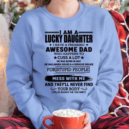 May - I'm Lucky Daughter - Gift for Daughter from Dad - LUNA05 (SKU-T1406DD-05)