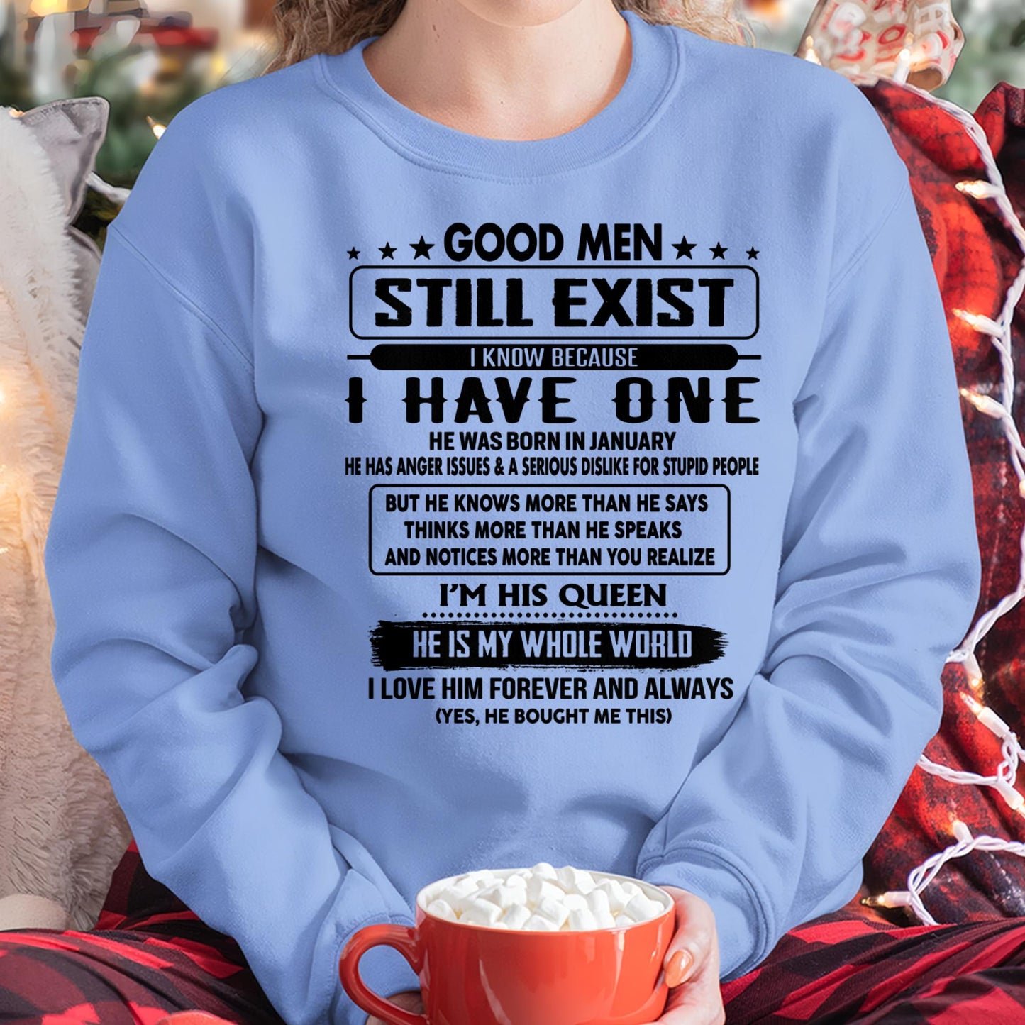 January - Good men Still Exist - gift for your girlfriend, wife from Husband - LUNA01 (SKU-GM-01)