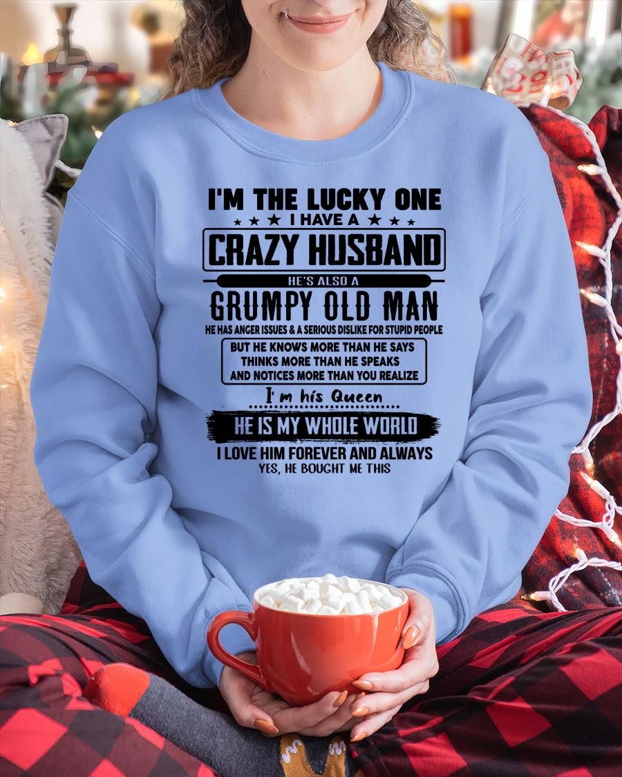 I am Lucky One I Have A Crazy Husband - Gift for Wife From Husband - LUNA00 (SKUT-LUCKYONE-00)