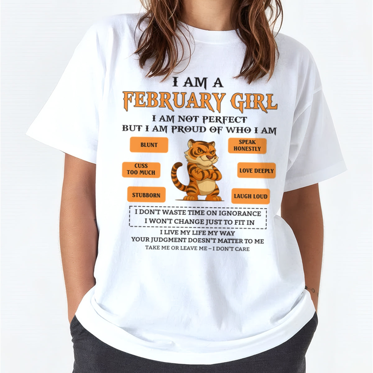 "I AM A FEBRUARY GIRL" - Birthday Gift For February Girls - FMA LUNA02 (SKU26T-01-62-02)