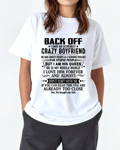 Back Off I Have An Extremely Crazy Boyfriend - - Gift For Wife From Husband - LUNA00 (SKUT-BACKOFF-00)
