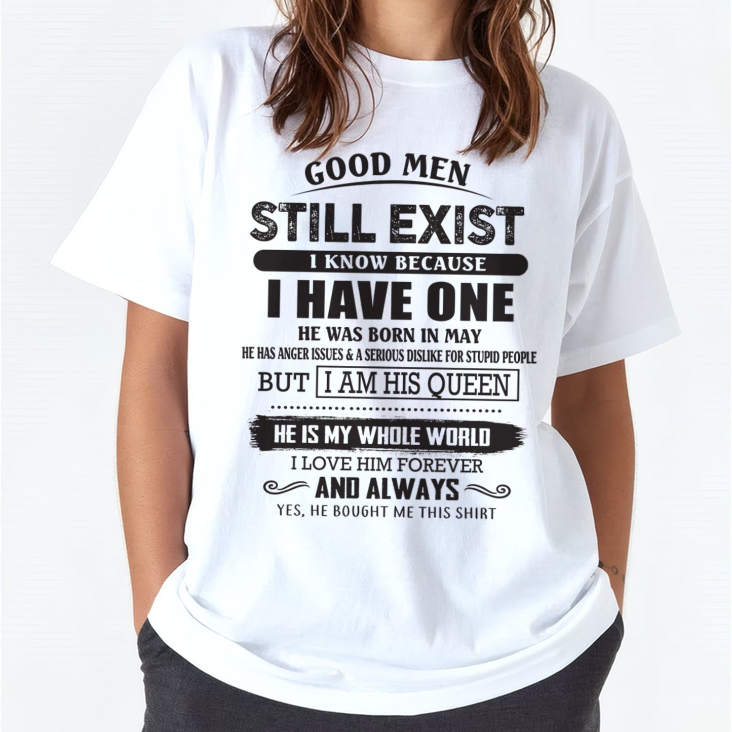 May - Good Men Still Exist - Perfect Gift For Your Girlfriend, Wife From Husband / Man - LUNA05 (SKU07-166-05)