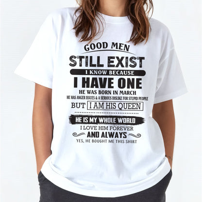 March - Good Men Still Exist - Perfect Gift For Your Girlfriend, Wife From Husband / Man - LUNA03 (SKU07-166-03)