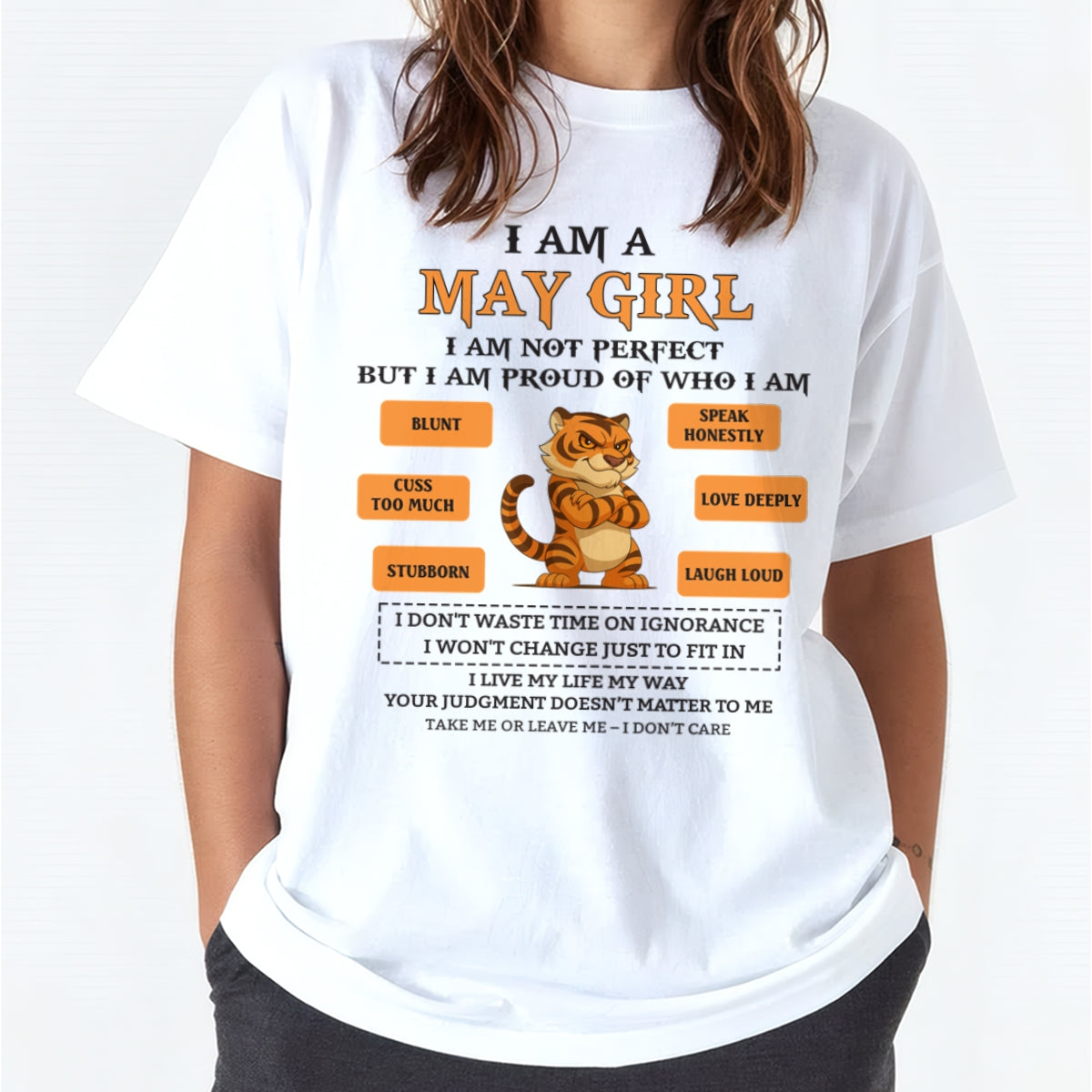 "I AM A MAY GIRL" - Birthday Gift For May Girls - FMA LUNA05 (SKU26T-01-62-05)