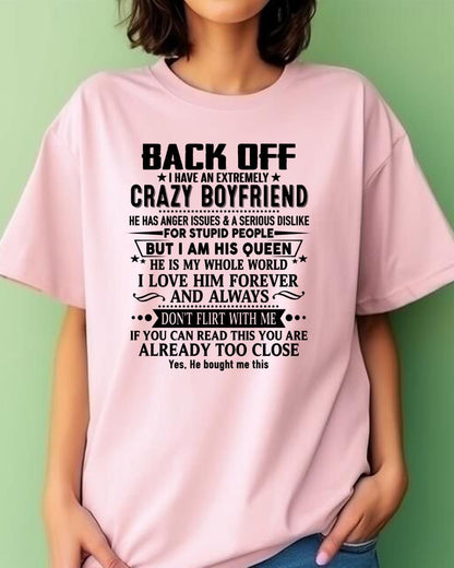 Back Off I Have An Extremely Crazy Boyfriend - - Gift For Wife From Husband - LUNA00 (SKUT-BACKOFF-00)