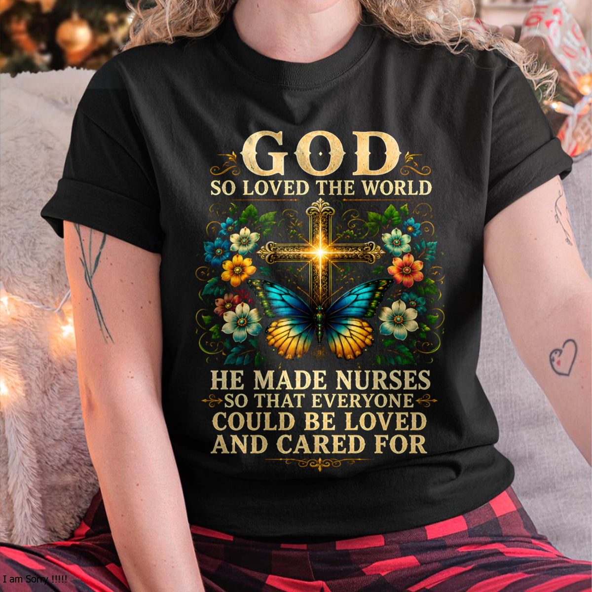 GOD SO LOVED THE WORLD  HE MADE NURSES - SHIRT FOR WOMEN - LUNA00 (SKU2608-140)