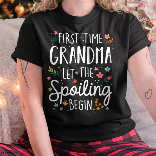 FIRST TIME GRANDMA T-SHIRT – PERFECT GIFT FOR NEW GRANDMAS - NINA00 (SKU8-GRA00)