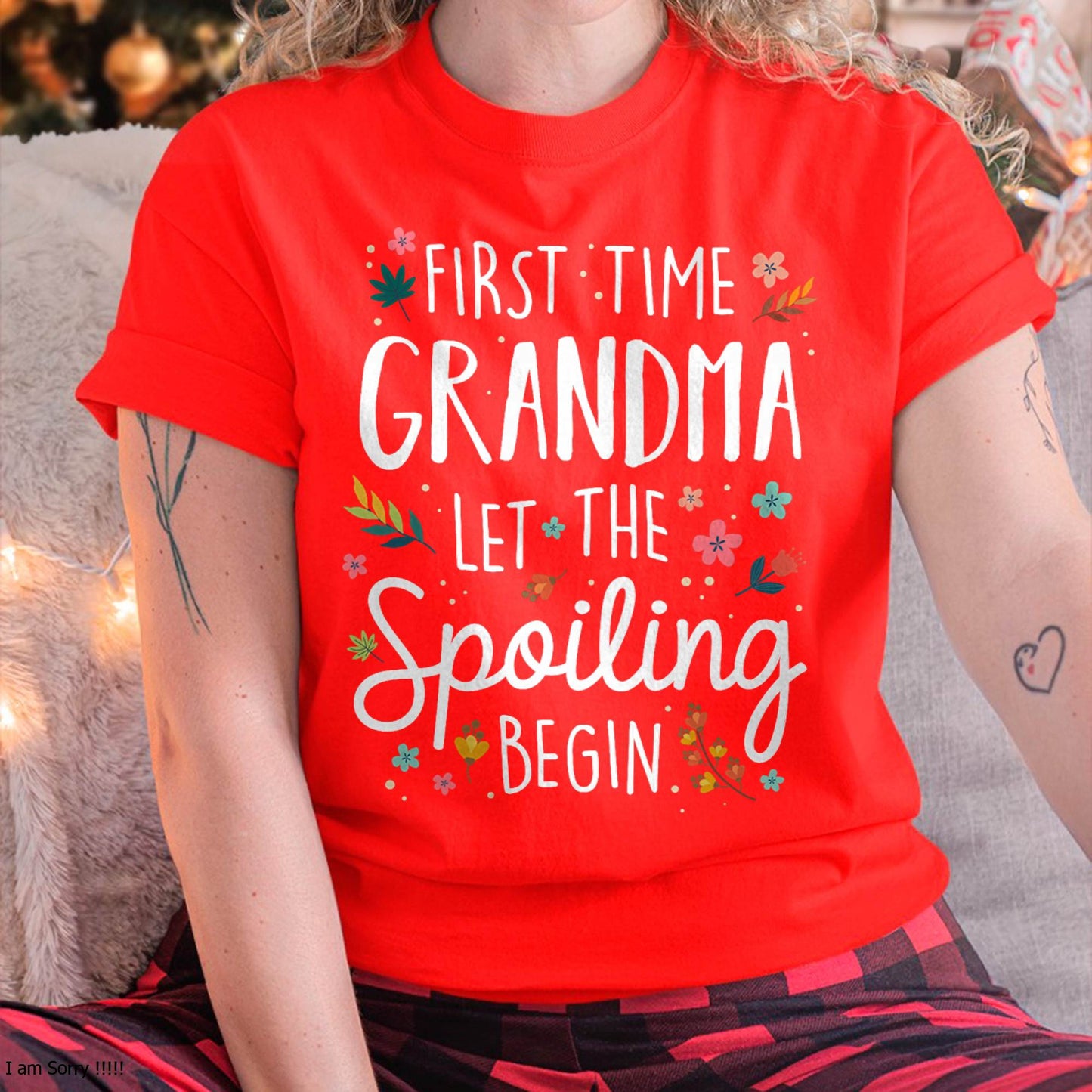 FIRST TIME GRANDMA T-SHIRT – PERFECT GIFT FOR NEW GRANDMAS - NINA00 (SKU8-GRA00)