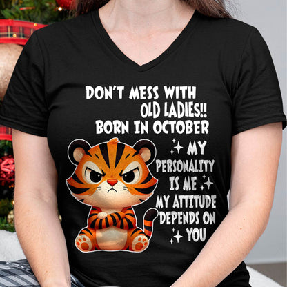 OCTOBER SHIRT, MY ATTITUDE DEPENDS ON YOU - FMA LUNA10 (SKU2604-60-10)