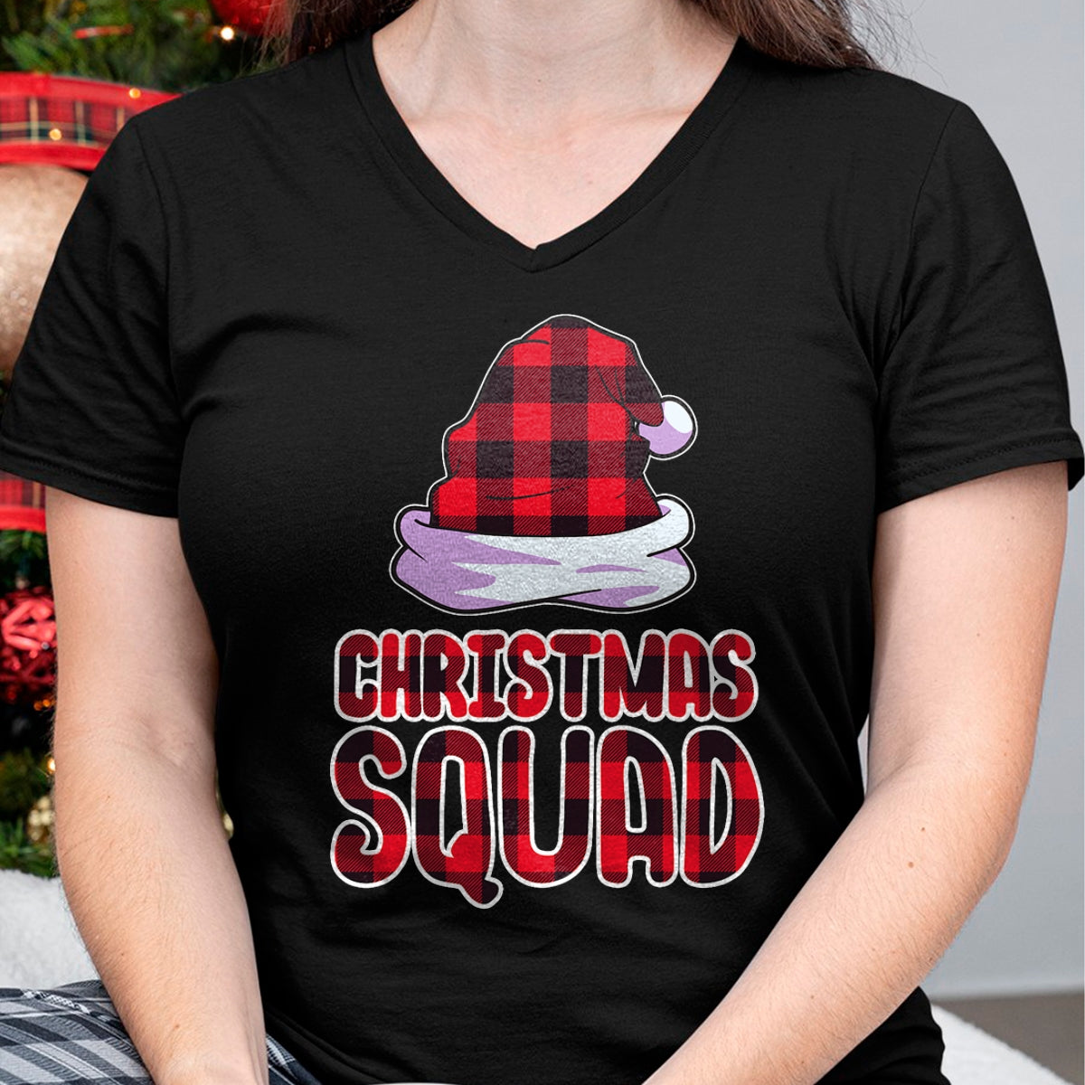 Christmas Squad Family Group Matching Christmas Party Pajama T-Shirt - Christmas Unisex T-Shirt/Hoodie/Sweatshirt - HNDS00