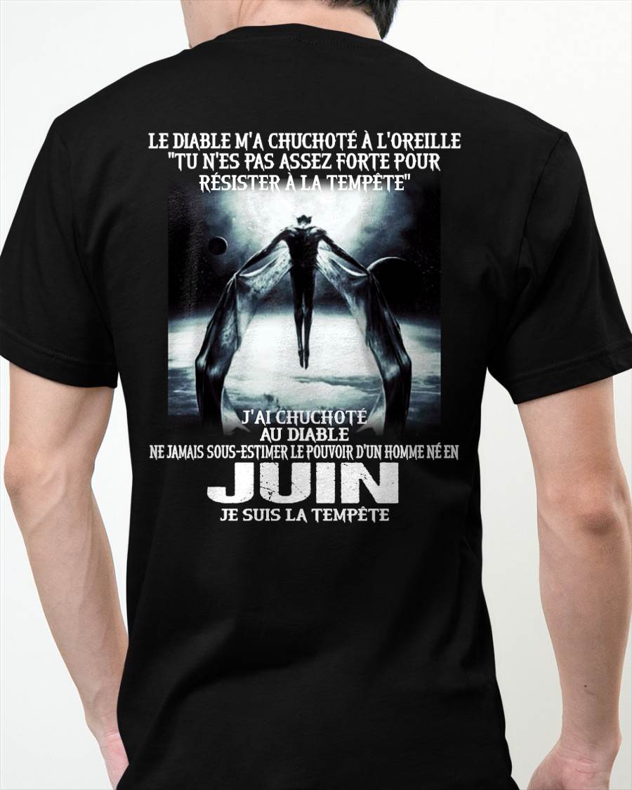 Je Suis la Tempête – Ne Jamais Sous-Estimer le Pouvoir d’un Homme Né en Juin – T-Shirt Homme - LUNA06 (SKU26T-01160-06)