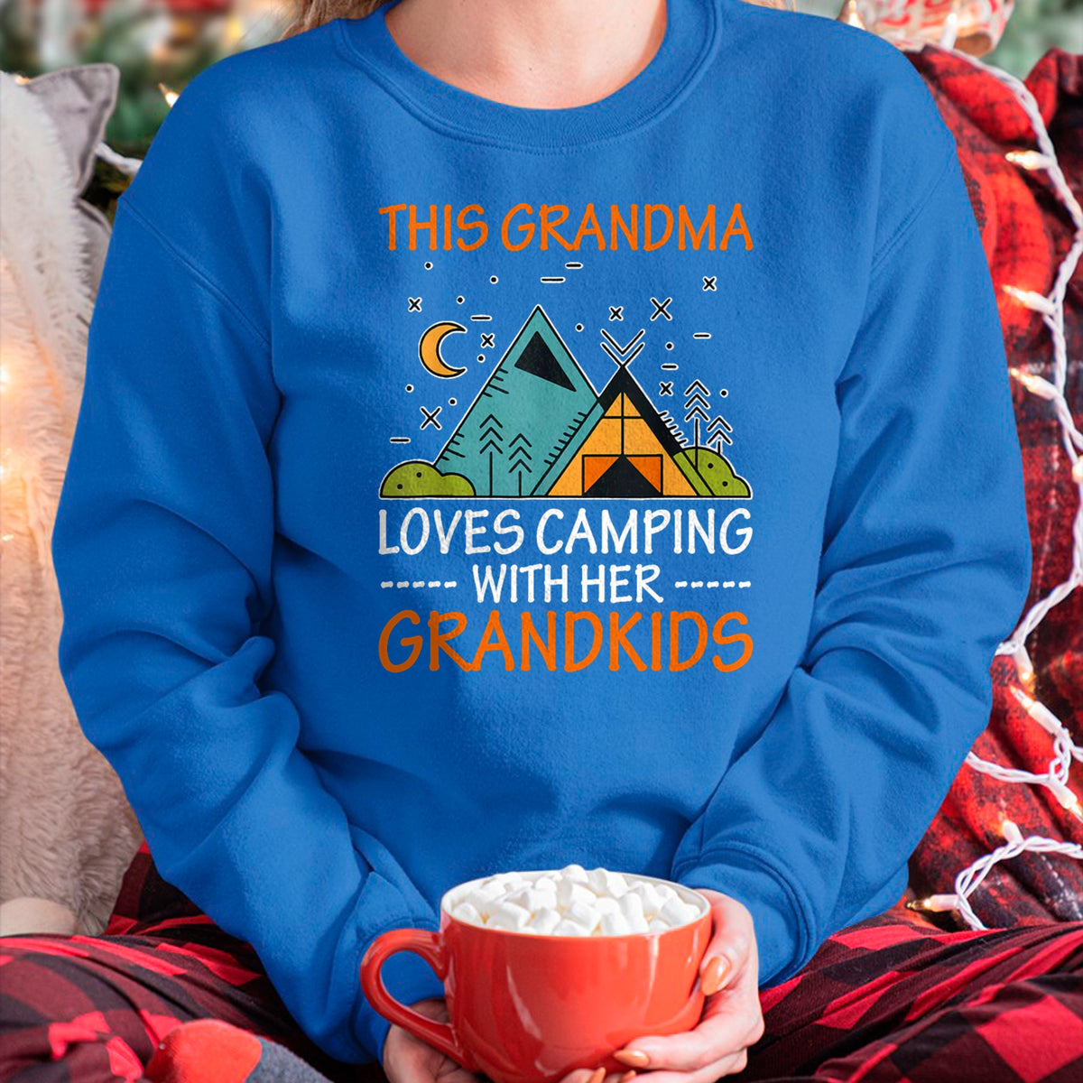 Best Grandma Shirt, Proud Grandma Unisex T-Shirt/Hoodie/Sweatshirt HLT00 - This Grandma Loves Camping with Her Grandkids T-Shirt T-Shirt