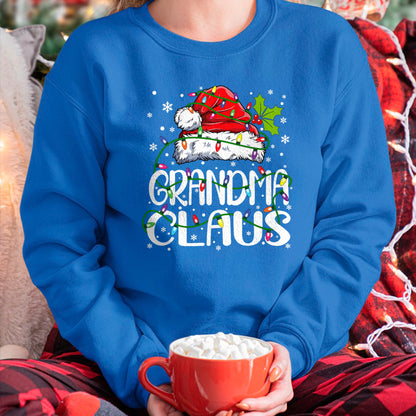 Best Grandma Shirt, Proud Grandma Unisex T-Shirt/Hoodie/Sweatshirt HLT00 - Grandma Claus Christmas Lights Pajama Family Matching T-Shirt