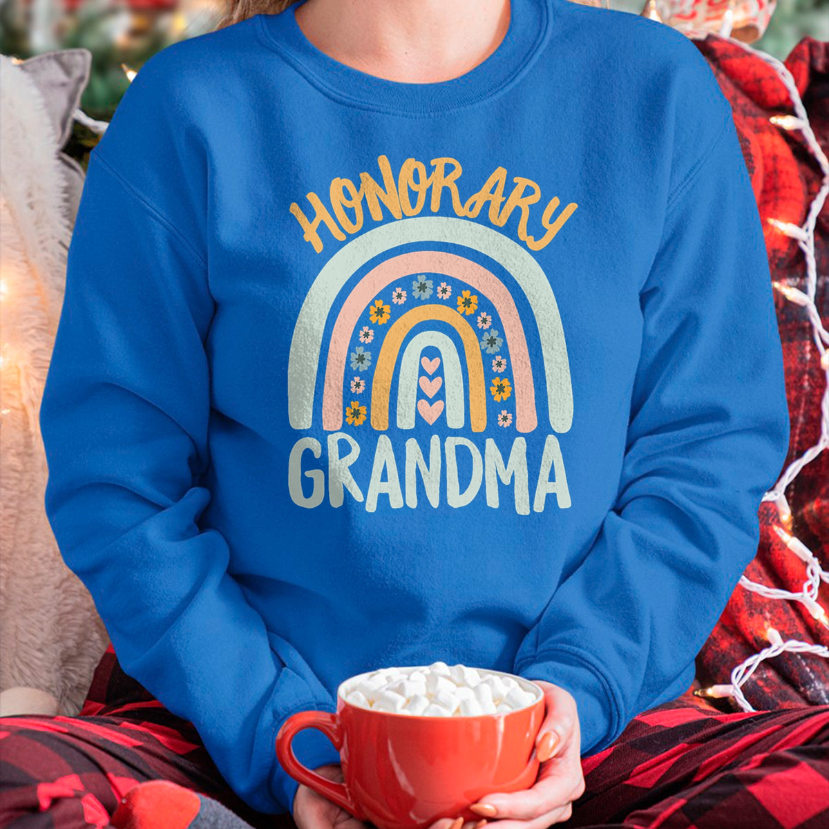 Best Grandma Shirt, Proud Grandma Unisex T-Shirt/Hoodie/Sweatshirt HLT00 - Honorary Grandma Foster Granddaughter Grandson Boho Rainbow T-Shirt
