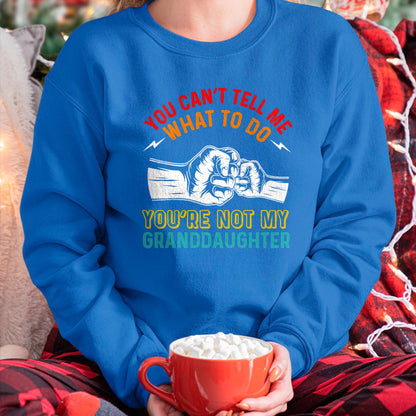 Best Grandma Shirt, Proud Grandma Unisex T-Shirt/Hoodie/Sweatshirt HLT00 - You Can't Tell Me What To Do You're Not My Granddaughter T-Shirt (3)