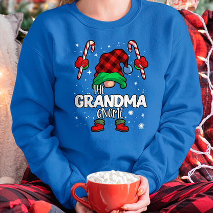 Best Grandma Shirt, Proud Grandma Unisex T-Shirt/Hoodie/Sweatshirt HLT00 - Grandma Gnome Red Buffalo Plaid Matching Family Christmas T-Shirt