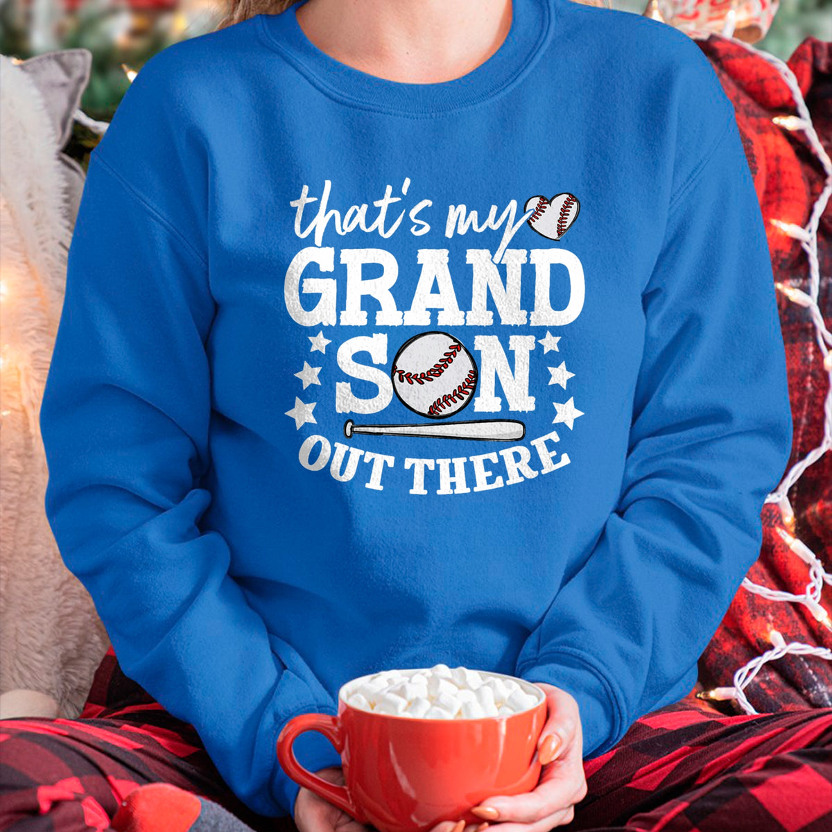 Best Grandma Shirt, Proud Grandma Unisex T-Shirt/Hoodie/Sweatshirt HLT00 - That's My Grandson Out There Women Baseball Grandma T-Ball T-Shirt