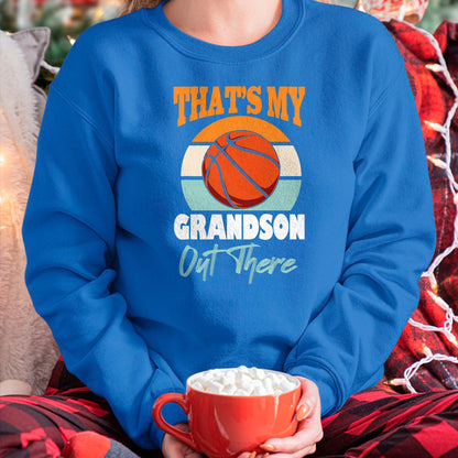 Best Grandma Shirt, Proud Grandma Unisex T-Shirt/Hoodie/Sweatshirt HLT00 - That's My Grandson Out There basketball Grandma Grandpa Cute T-Shirt