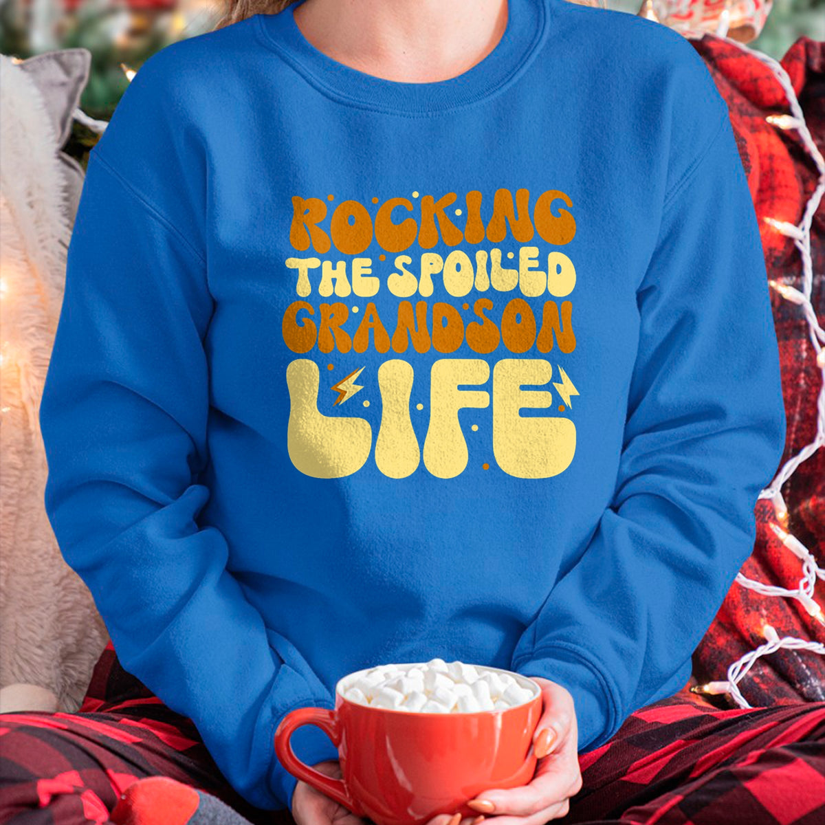 Best Grandma Shirt, Proud Grandma Unisex T-Shirt/Hoodie/Sweatshirt HLT00 - Favorite Spoiled Grandson Rocking The Spoiled Grandson Life T-Shirt