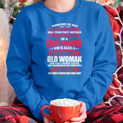 Best Grandma Shirt, Proud Grandma Unisex T-Shirt/Hoodie/Sweatshirt HLT00 - Spoiled Child I'm A Spoiled Grandson Of Crazy Grandma T-Shirt