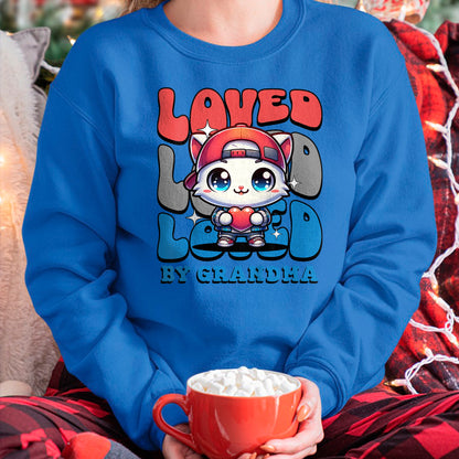 Best Grandma Shirt, Proud Grandma Unisex T-Shirt/Hoodie/Sweatshirt HLT00 - Kids Grandma Loves Me Grandson Cat T-Shirt