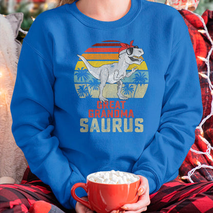 Best Grandma Shirt, Proud Grandma Unisex T-Shirt/Hoodie/Sweatshirt HLT00 - Grandmasaurus T Rex Dinosaur Great Grandma Saurus Family T-Shirt